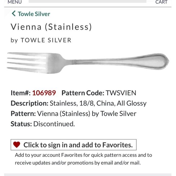 Towle Silver Vienna Stainless Serving Flatware Set Of 4 Piece Discontinued - Picture 1 of 3
